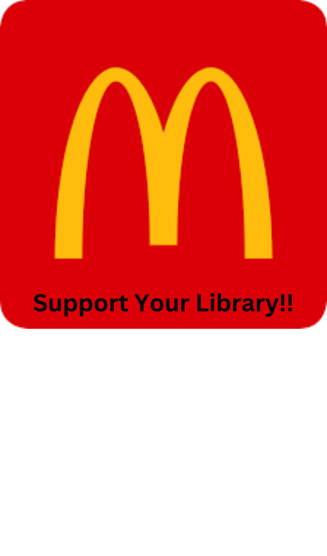 McDonald's Logo with Support Your Library under it.