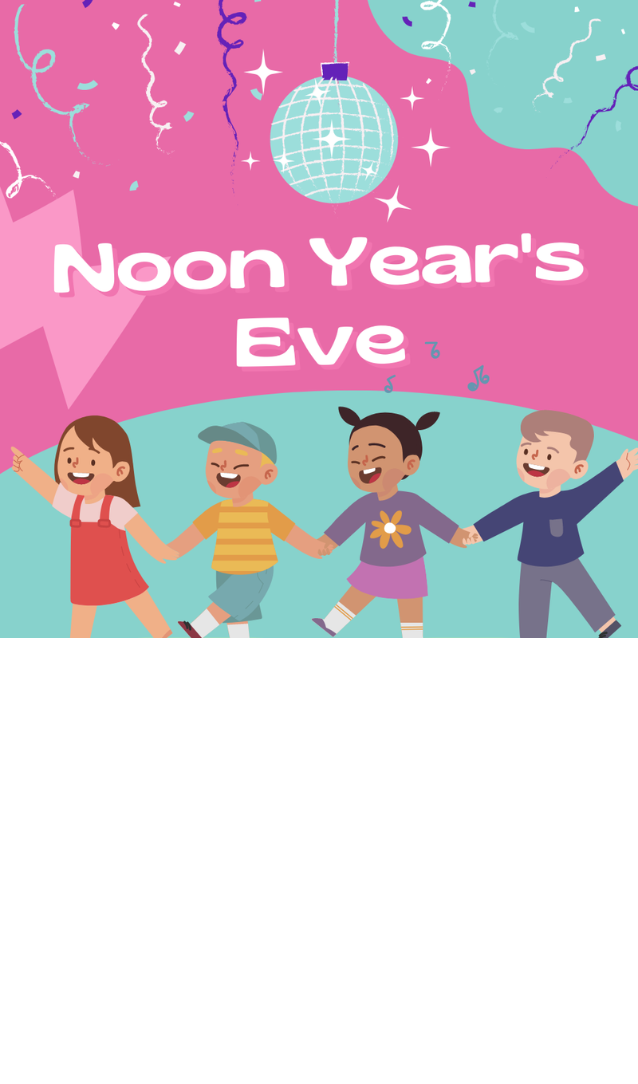 Kids celebrating Noon Year's Eve