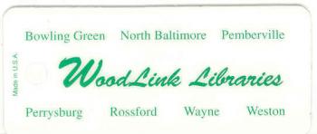 picture of a WoodLink Libraries library card