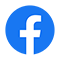 Facebook icon in blue and white