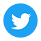 Twitter icon in blue and white