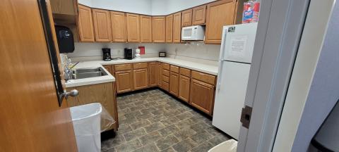 Looking into kitchen.