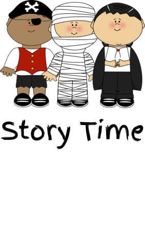 Story Time with kids dressed up