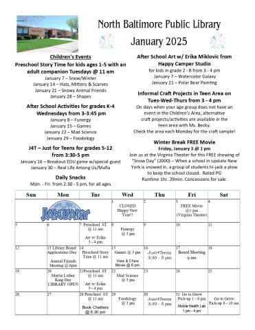 Back page of NBPL January Newsletter