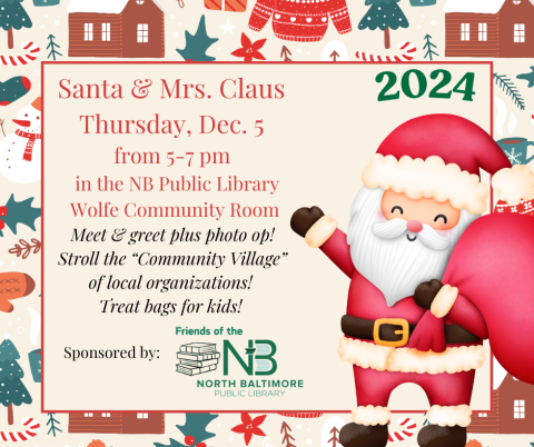 Santa & Mrs. Claus visit on 12/5/2024 poster