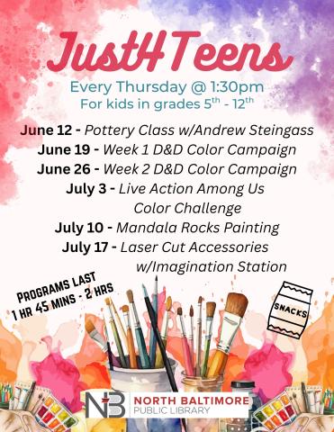 Summer Reading Teen Programs