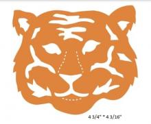Tiger Head Mascot Die Cut