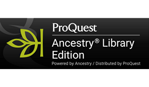 Ancestry Library Edition logo on a black background